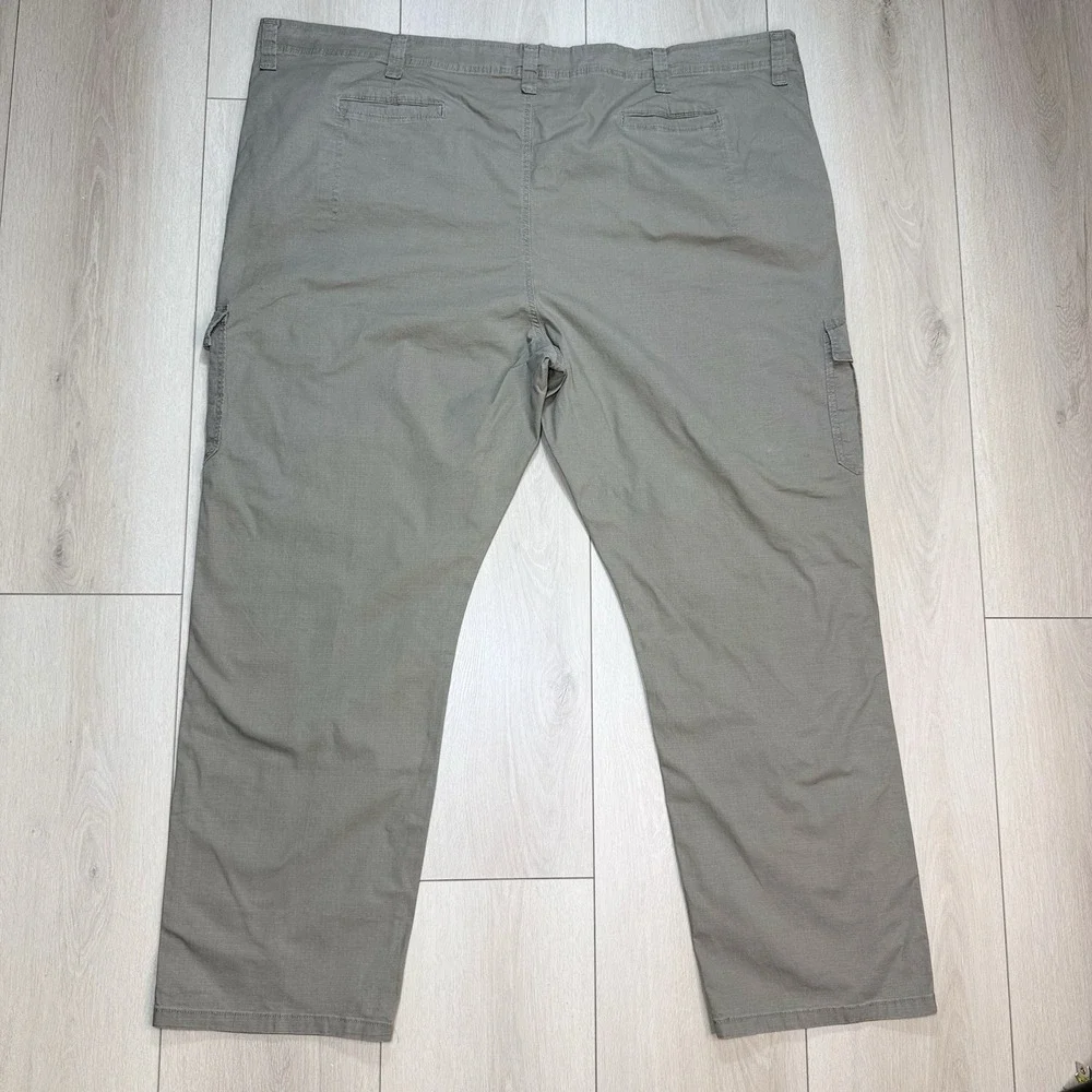 Wrangler Relaxed Fit Cargo Pants Mens 54x32 Khaki Ripstop Utility Work Tactical